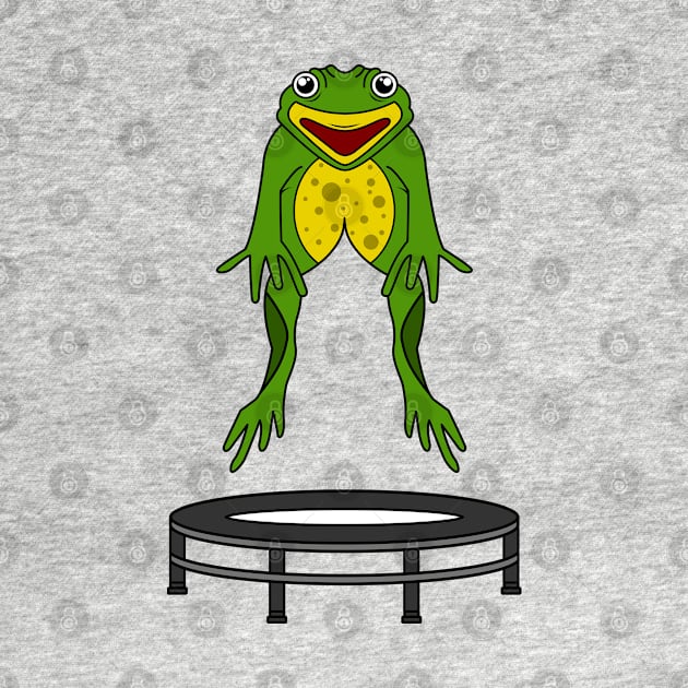 Frog with Trampoline by Markus Schnabel